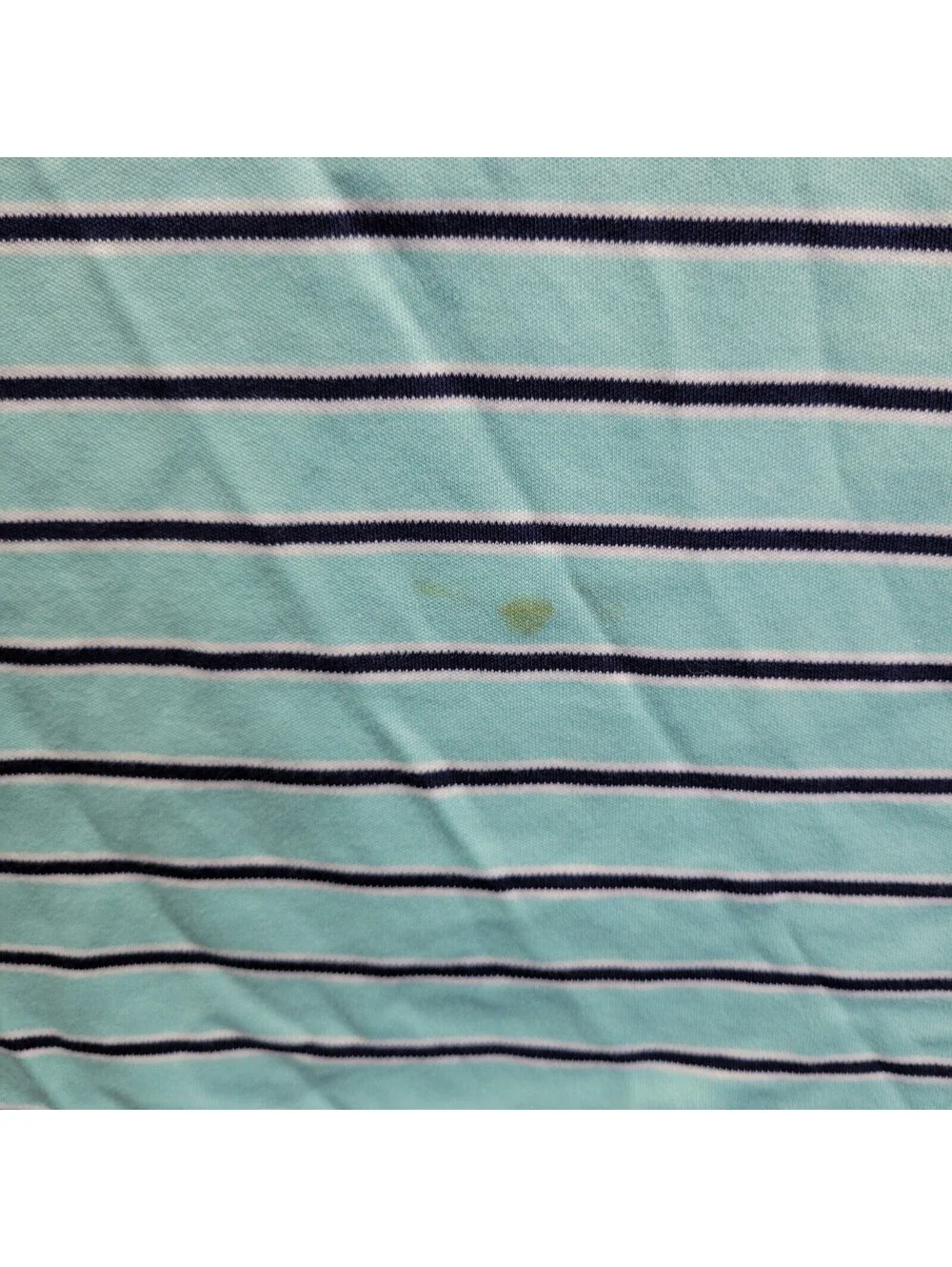 Polo Ralph Lauren Polo Shirt Mens Sz M Blue Black Striped Knit Short Sleeve
